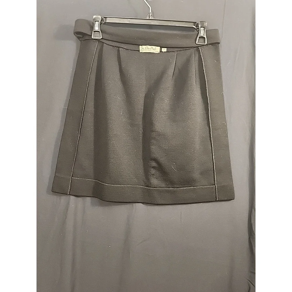 Vintage Gino‎ Paoli Skirt Apron Size 14 Pocket Embroidered 100% Wool